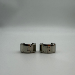 Unısex Silver Titanyum Halka Küpe