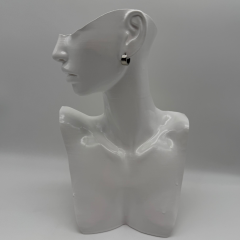 Unısex Silver Titanyum Halka Küpe