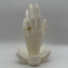 Xuping Çift Oval Taşlı Gold Zarif Yüzük