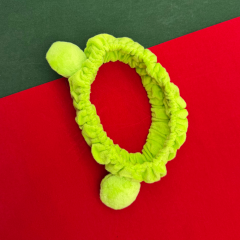 Sevimli Yeşil Kurbağa Saç Bandı Peluş Saç Bandana