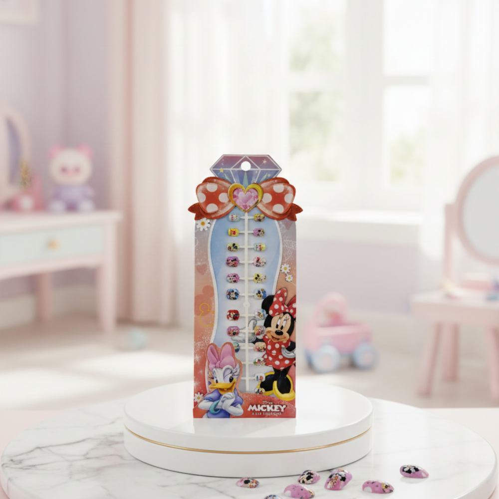 Çok Renkli Mickey Mouse Kız Çocuk Tırnak Sticker