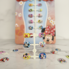 Çok Renkli Mickey Mouse Kız Çocuk Tırnak Sticker