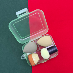 Kutulu 4'lü Makyaj Süngeri Seti (Fondöten, Kapatıcı, Pudra Uygulama) - Yeşil Set