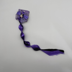 Kuromi Mor Siyah Çocuk Saç Tokası Örgü Modeli