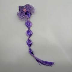 Kuromi Mor Lila Çocuk Saç Tokası Örgü Modeli