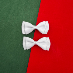 Kız Çocuk Beyaz İkili Fiyonk Pens Toka Seti