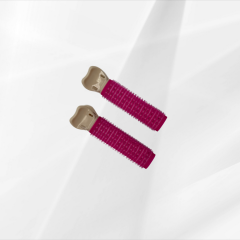 2 Adet Mandallı Saç Kabartma Bigudisi Hacim Arttırma Mandal Bigudi - Koyu Pembe