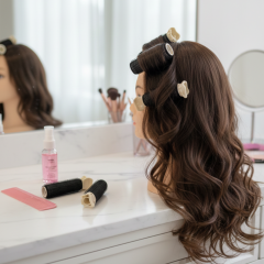 2 Adet Mandallı Saç Kabartma Bigudisi Hacim Arttırma Mandal Bigudi - Siyah