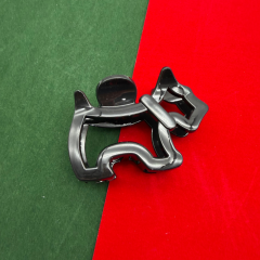 Agatha Köpek Figürlü Mandal Toka - Siyah