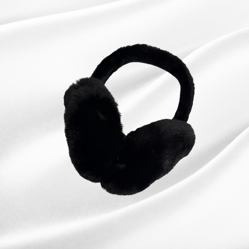 Siyah Peluş Kışlık Kulaklık
