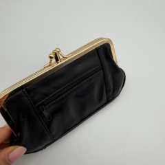 Siyah Suni Deri Orta Boy Cüzdan | 17 x 10 cm | Şık, Modern ve Fonksiyonel