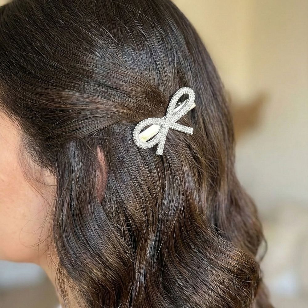 Taşlı Fiyonk Şık Saç Tokası