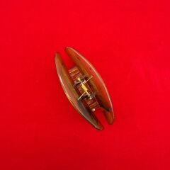 Kahverengi Şeffaf Oval Saç Mandalı – Modern & Güçlü Tutuşlu Tasarım