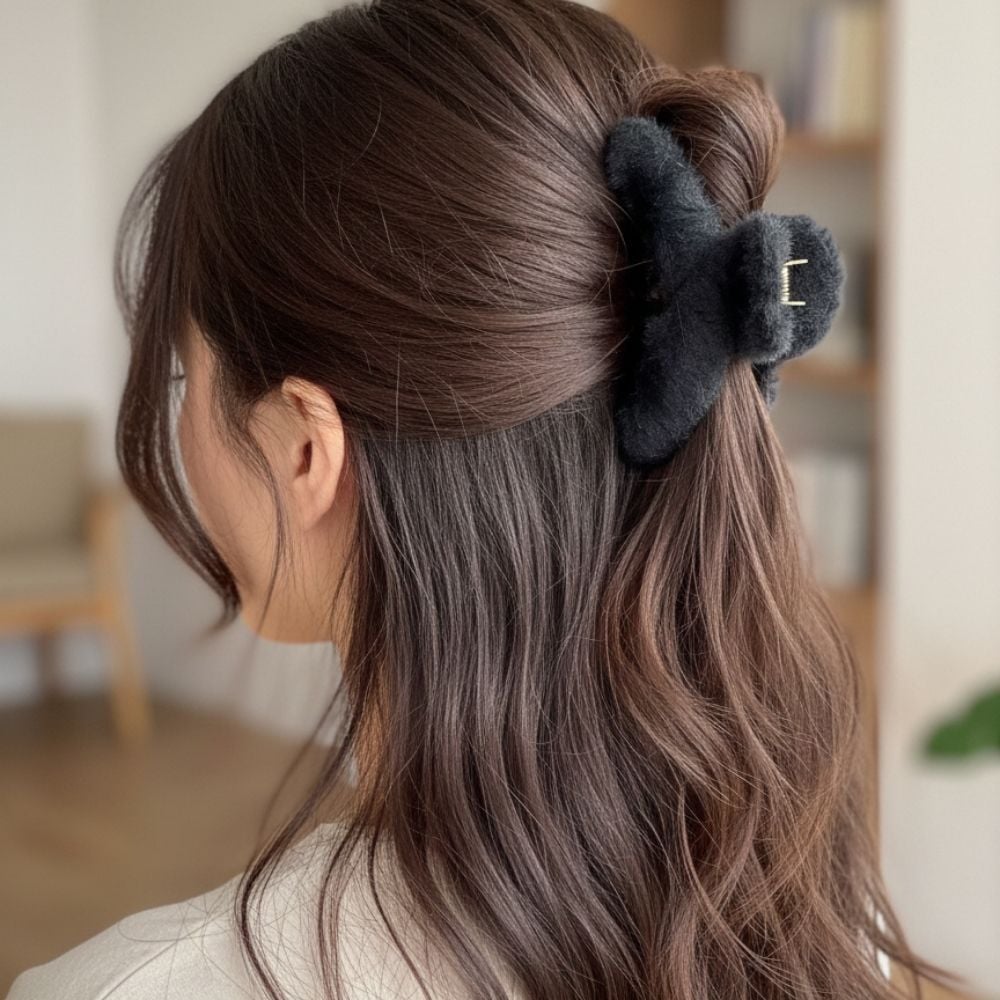 Peluş Kaplı Büyük Mandal Toka