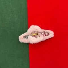 Peluş Kaplı Büyük Mandal Toka