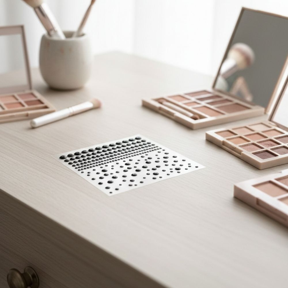 Face Art Siyah Taş Sticker Seti