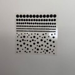 Face Art Siyah Taş Sticker Seti