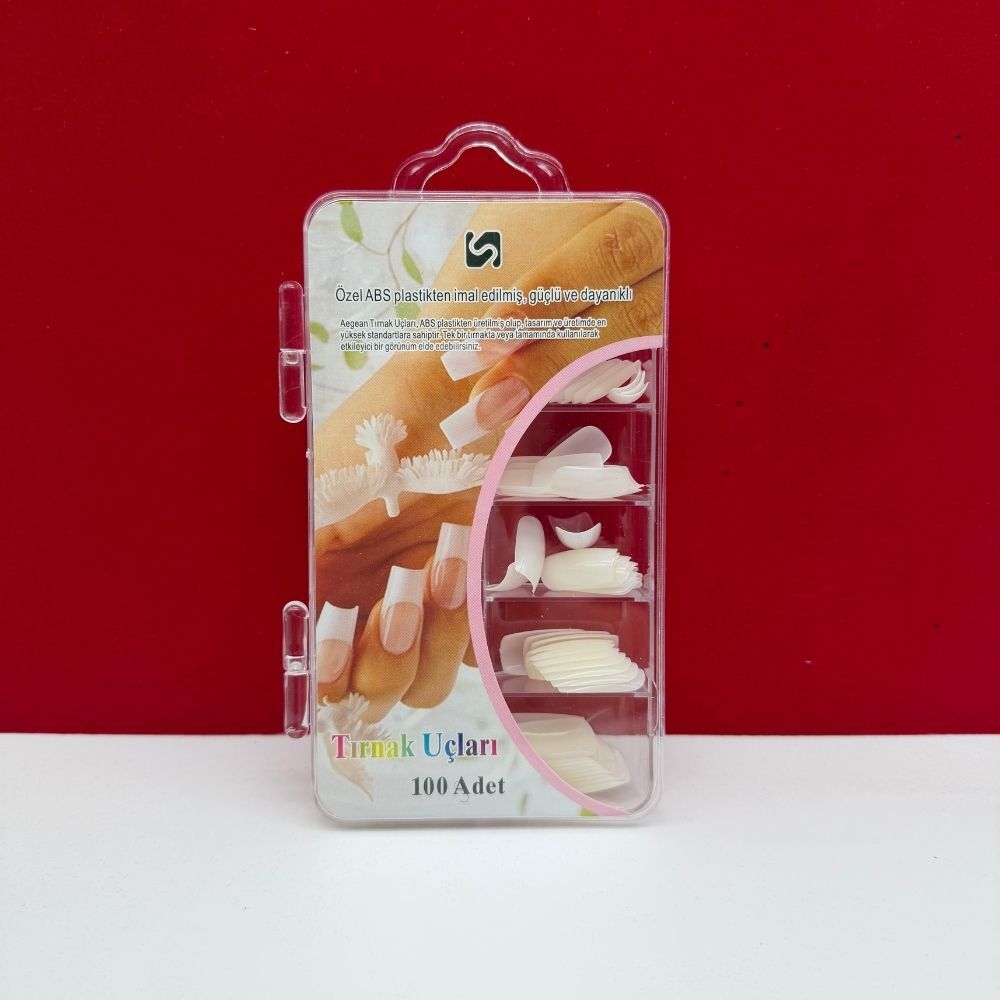 100’lü Tırnak Ucu Seti – Dayanıklı, Şekillendirmesi Kolay Profesyonel Tip Seti