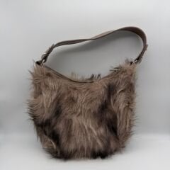 Kürk Görünümlü Omuz Çantası