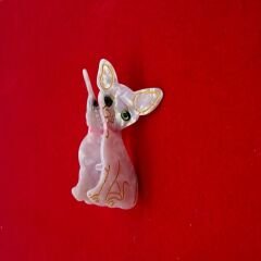 Pembe Köpek Figürlü Asetat Mini Toka