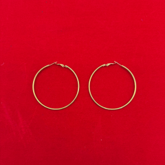 Klasik Büyük Gold Halka Küpe – Çelik