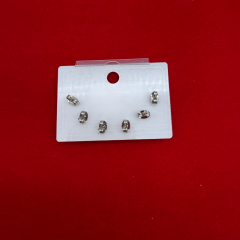 Üçlü Nazar Boncuklu Mini Çelik Küpe Seti