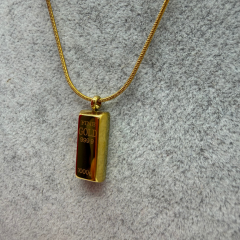 Gold Bar Dikdörtgen Kolye