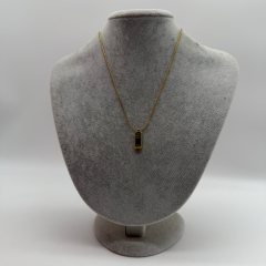 Gold Bar Dikdörtgen Kolye