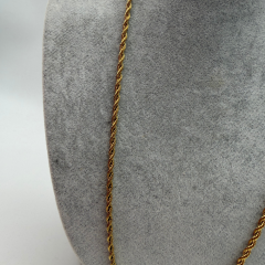 Burgu Form Gold Zincir Kolye – 60 cm