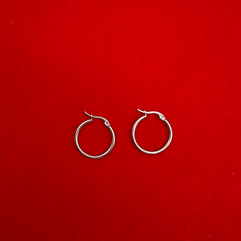 Stainless Steel Silver Halka Küpe