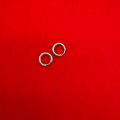 Silver Mini Halka Küpe – Stainless Steel