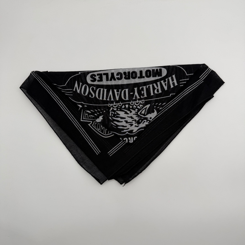 Harley-Davidson %100 Pamuk Siyah Bandana (52x52 cm)