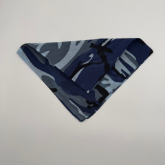 Kamuflaj Desenli Mavi Bandana – %100 Pamuk (52x52 cm)