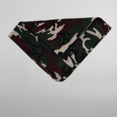 Yeşil Kamuflaj Desenli Bandana – %100 Pamuk (52x52 cm)