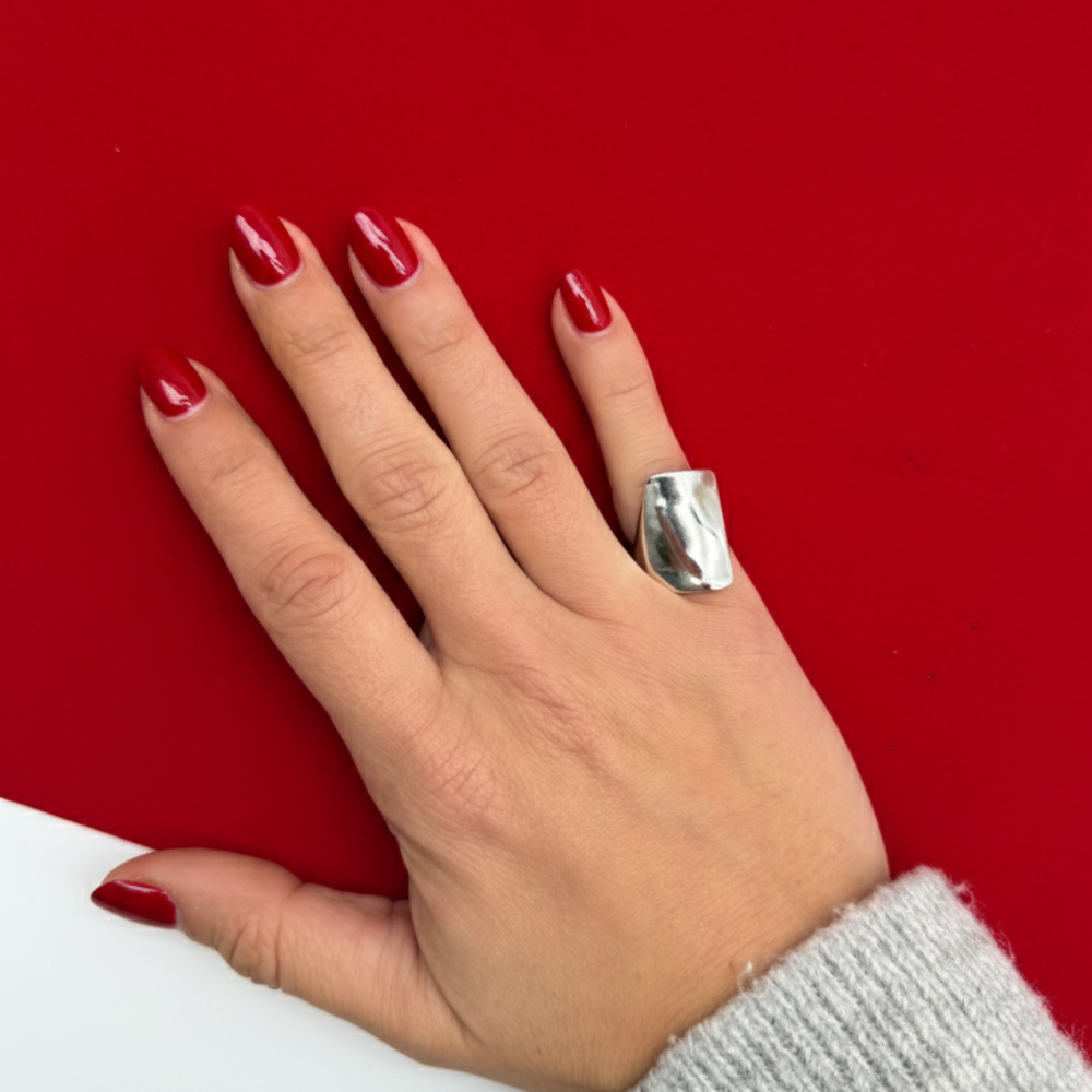 Pirinç Kaplama Organik Form Ayarlanabilir Yüzük