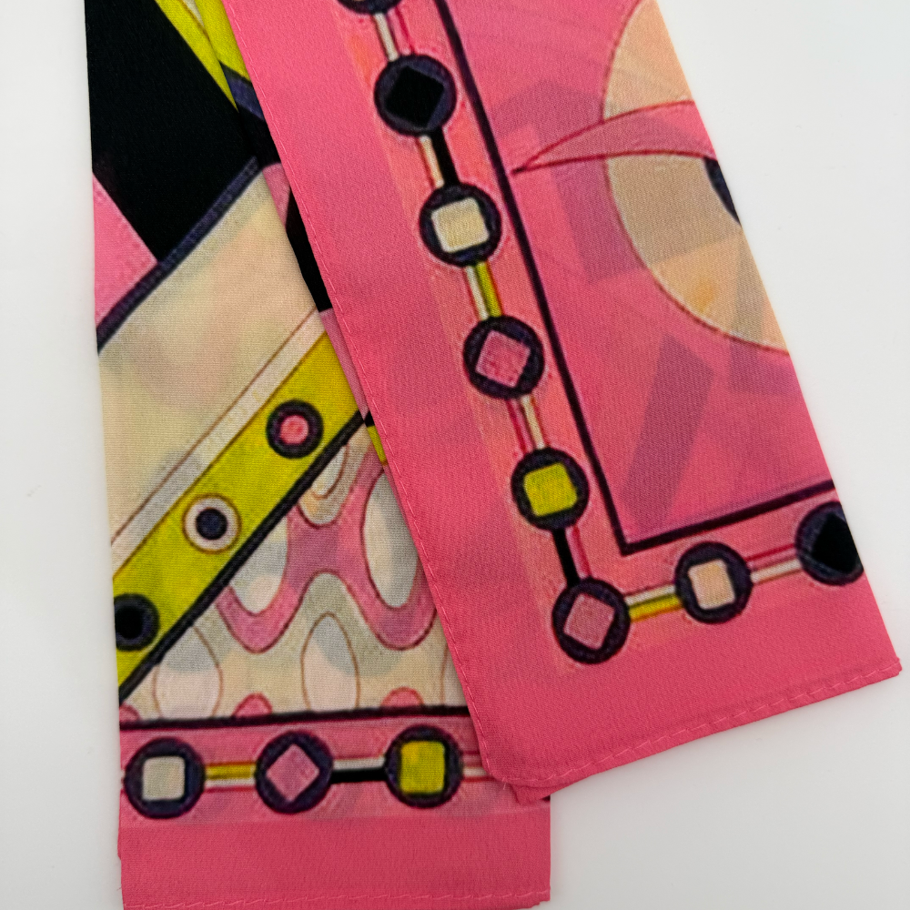 Pembe Geometrik Desenli 50x50 Fular