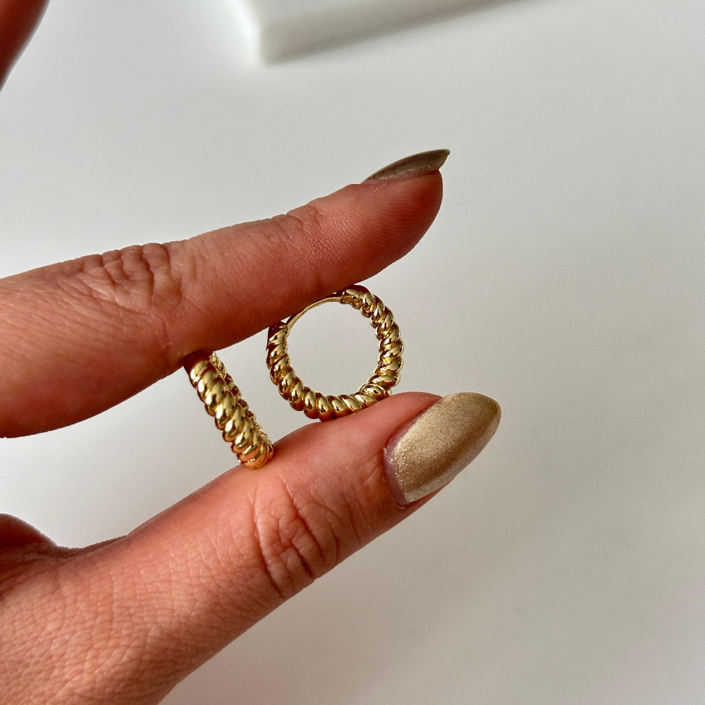 Gold Halka Çelik Küpe