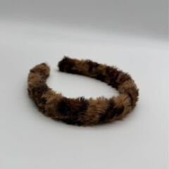 Leopar Desenli Peluş Taç