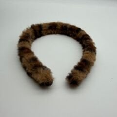 Leopar Desenli Peluş Taç