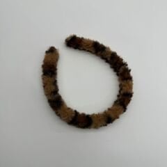 Leopar Desenli Peluş Taç