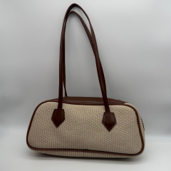 Soft Weave Bej Omuz Çantası