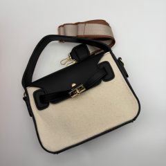 Canvas Lock Mini El & Omuz Çantası