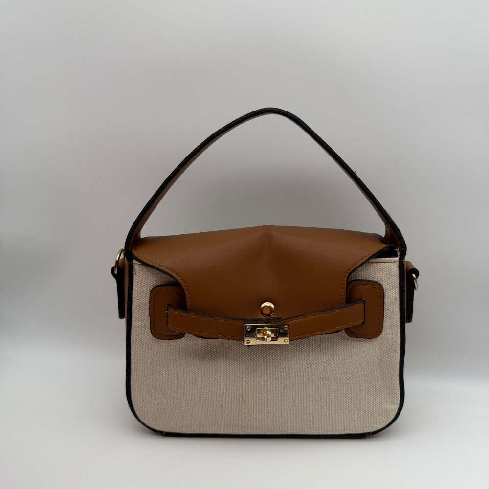 Canvas Lock Mini El & Omuz Çantası