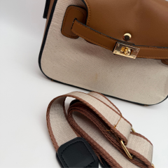 Canvas Lock Mini El & Omuz Çantası