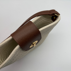 Kapak Detaylı Hasır Omuz Çantası