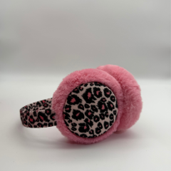 Leopar Desenli Peluş Yetişkin Kulaklık