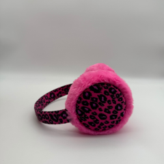 Leopar Desenli Peluş Yetişkin Kulaklık