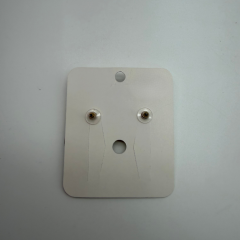 Gold Çerçeveli Yeşil Doğal Taş Görünümlü Küpe