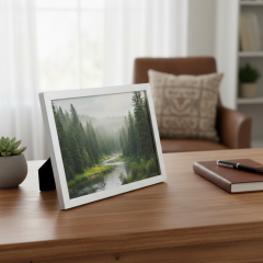 Beyaz Dekoratif Fotoğraf Çerçevesi (24 x 18 cm)