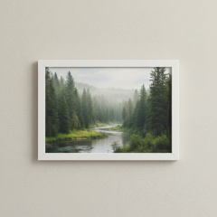 Beyaz Dekoratif Fotoğraf Çerçevesi (24 x 18 cm)